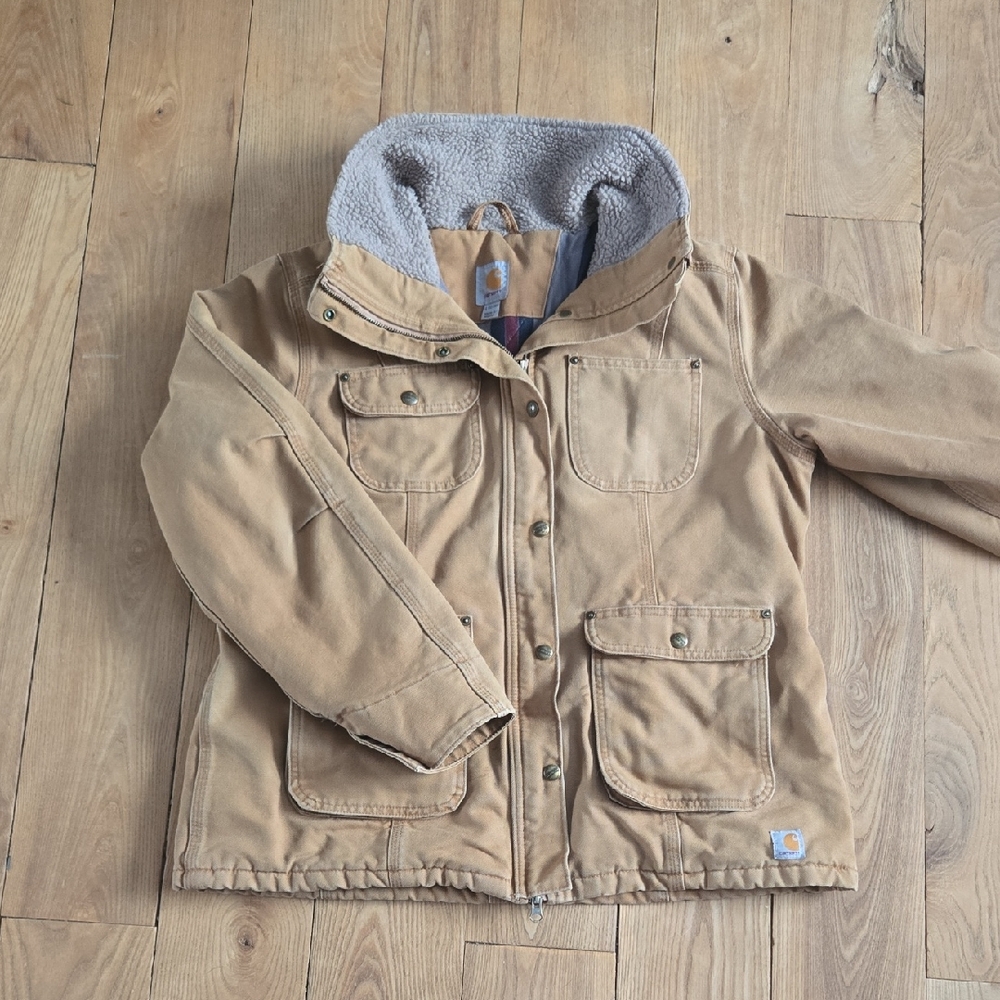 Carhartt Womens Large Jacket with Sherpa Collar